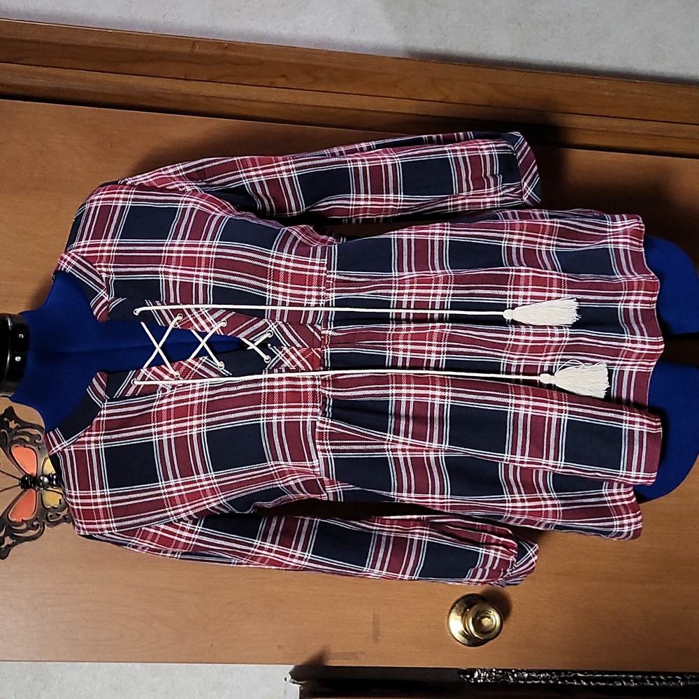 JODIFL 3/4 Sleeve Plaid Top